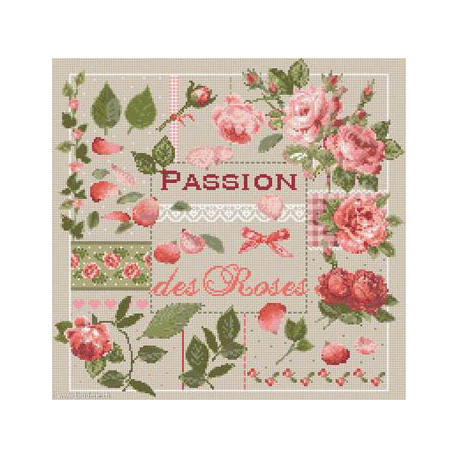 Madame la Fée, grille Passion des Roses (FEE085)