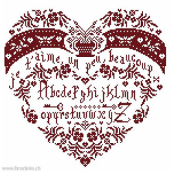 Isabelle Vautier, grille Coeur sampler je t'aime (LI32)