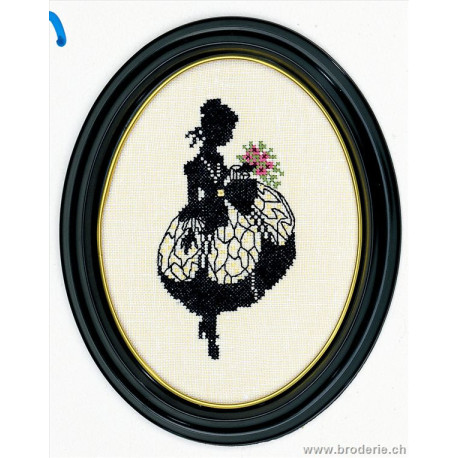Eva Rosenstand, kit Silhouette dame au bouquet (EV12-494)