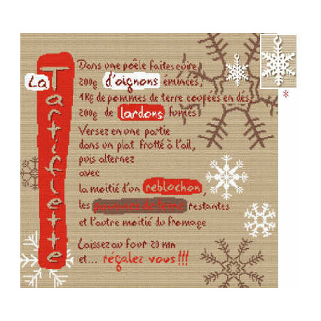 LiliPoints, Grille Montagne - la tartiflette et flocons (H007)