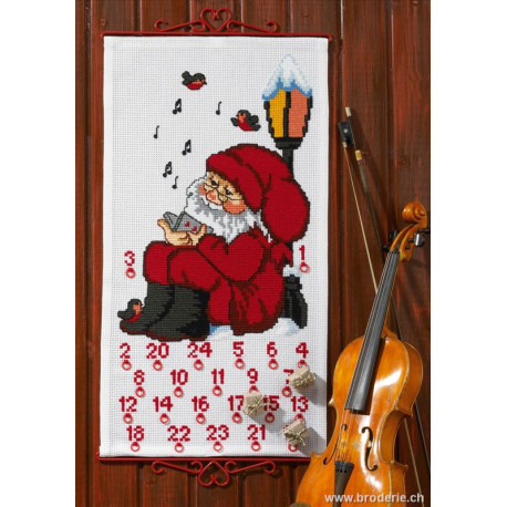 Permin, kit Calendrier de l' Avent Père-Noël et musique (PE34-1235)