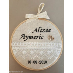 La Cigogne qui brode, grille Mariage et dentelles (MA-10)