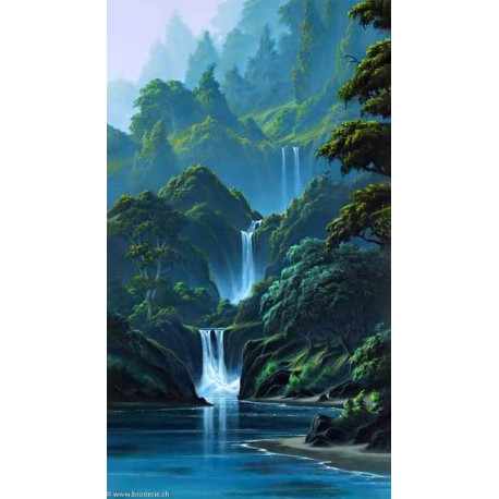 Wizardi, kit diamant Mountain Waterfall (WIWD314)