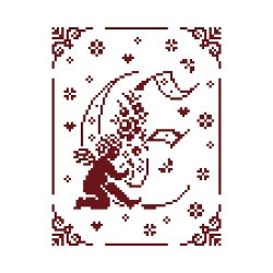 Couleur d'étoile, grille Mon Ange lettre E (CE0079E)