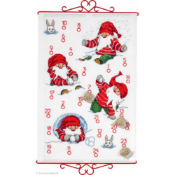 Permin, kit calendrier de L'Avent Lutins (PE34-8638)