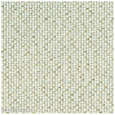 Zweigart, Aïda 14 Star, 5,4 points/cm blanc fil mét. Doré (3706-118)