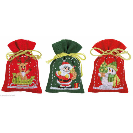 Vervaco, kit sachets Noël lot de 3 (PN0172635)