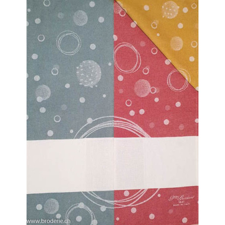 Graziano, Linge de cuisine Cerchi Rouge rosé (CU6304)