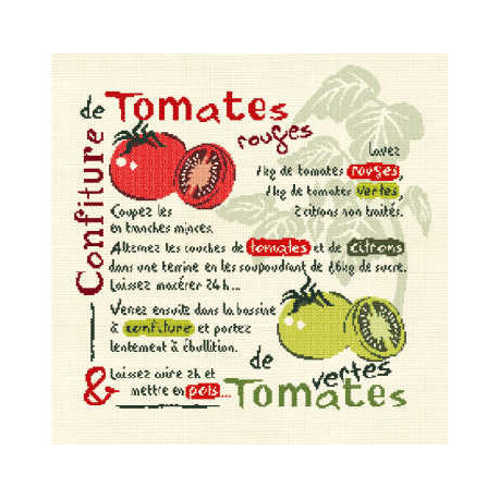 LiliPoints, Grille Gourmandise - Confiture de tomates (G003)