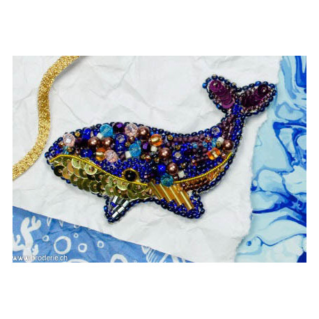 Abris Art, kit perles Décoration - Blue whale (AAD-239)