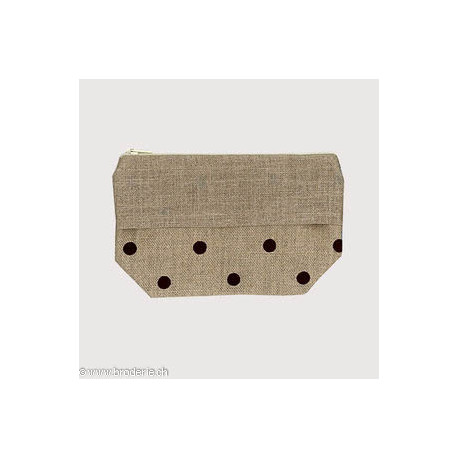 Bonheur des Dames, trousse impression pois noirs (BDTLP11)