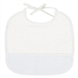 DMC, Bavoir 6 mois éponge blanc (DMC-RS1429)