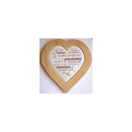 La Cigogne qui brode, grille Coeur Romance (CIG098)