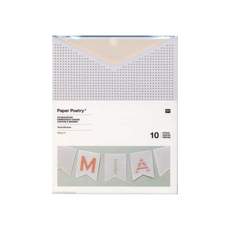 Rico, lot de 10 pennants - carton à broder (RIC08792.78.87)