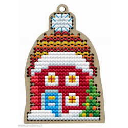 Wizardi, kit Kind fox - Red Christmas house (WDKF022-92)