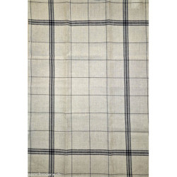 Thieffry Frères, linge de cuisine en lin lignes noires, fond naturel (THLNN)