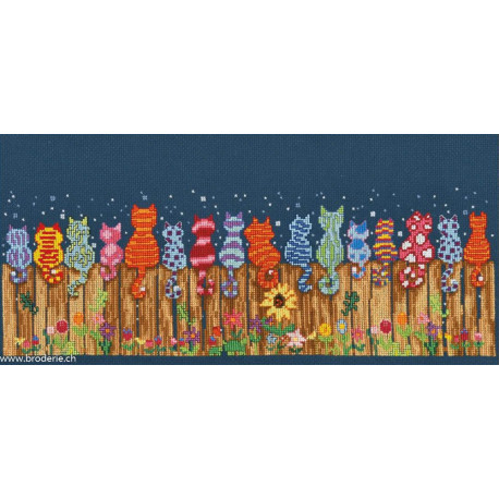 Vervaco, kit Chats sur la cloture (PN0220583)