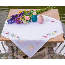 Vervaco, kit facile nappe Pensées et graminées (PN0205041)