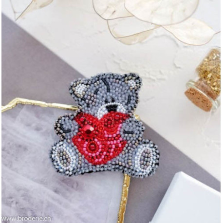Abris Art, kit perles Décoration - Bear in love (AAD-056)