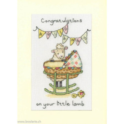 Bothy Threads, kit carte de voeux Little Lamb (BOXGC67)