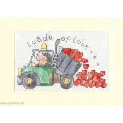 Bothy Threads, kit carte de voeux Loads Of Love (BOXGC64)