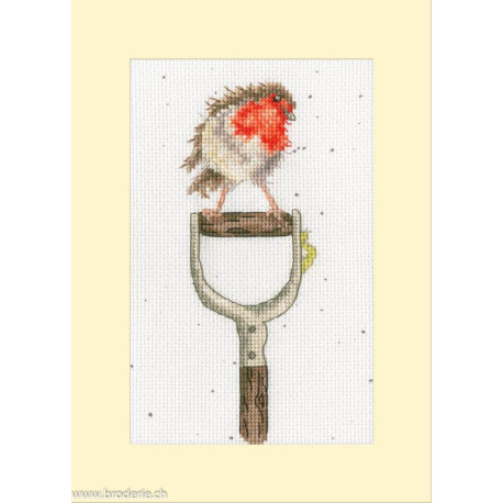 Bothy Threads, kit carte de voeux The Gardener's Friend (BOXGC57)