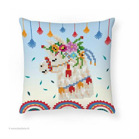 Diamond Dotz, kit diamant coussin niveau 1 - Lama Party (DDP2045)