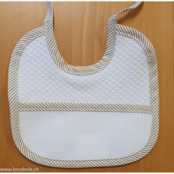 La Chiocciolina, bavoir 1er âge écru (BV00707)