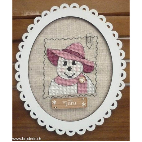 La Cigogne qui brode, grille Bonhomme de neige fille (NO-16)