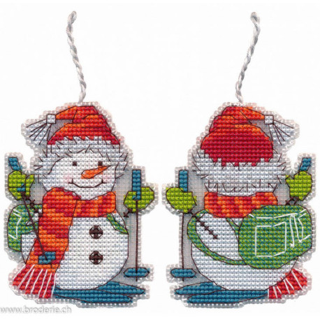 Oven, kit Christmas tree decoration. Skier (OV1699)