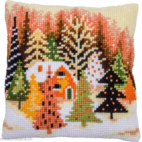 Vervaco, kit Coussin arbres de Noël (PN0202573)