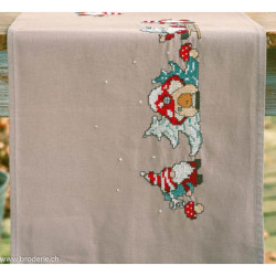 Vervaco, kit imprimé chemin de table Gnomes (PN0214765)