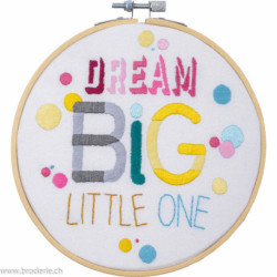 Vervaco, kit imprimé linge Quote Dream big (PN0215322)