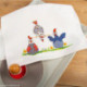 Vervaco, kit imprimé torchon à vaisselle Poules folles (PN0216273)
