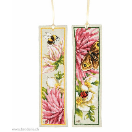 Vervaco, kit lot marque-page Dahlia rose (PN0221308)