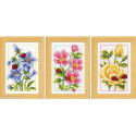 Vervaco, Kit miniature Fleurs et coccinelles lot de 3 (PN0147093)