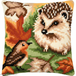 Vervaco, kit coussin Hérisson et rouge-gorge (PN0206239)