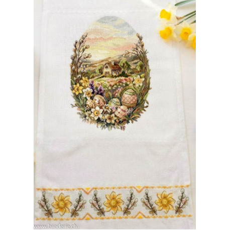 Abris Art, kit Rushnyk «Blooming Easter Egg» (AAHE-005)