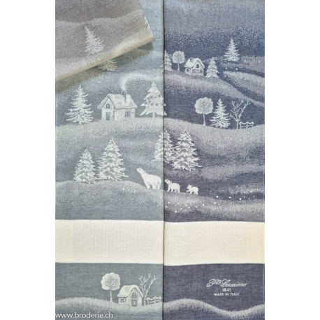 Graziano, Linge de cuisine beu marin Innevato (CU6505)