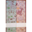 Graziano, Linge de cuisine Cheval rose foncé et orange (CU6182)